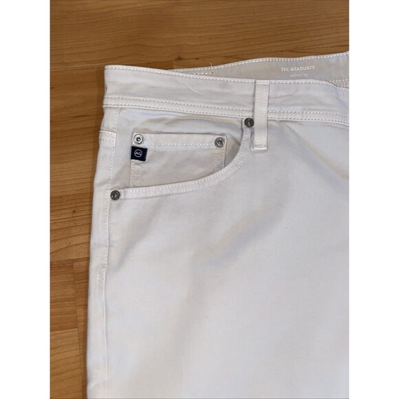 AG The Graduate Preppy Sueded Tailored Leg Men's 40x32 Natural Ivory Pants - Picture 4 of 15